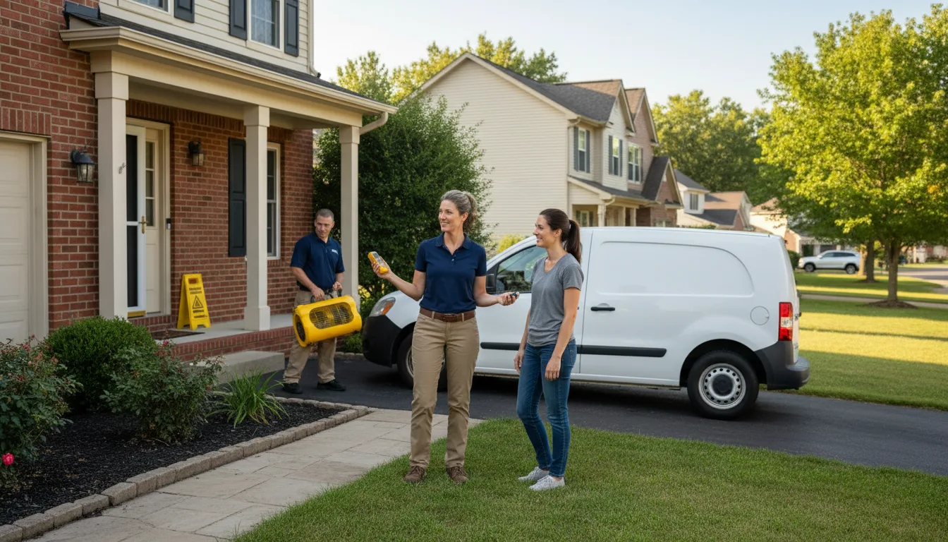 Residential water damage restoration in Irwin, PA